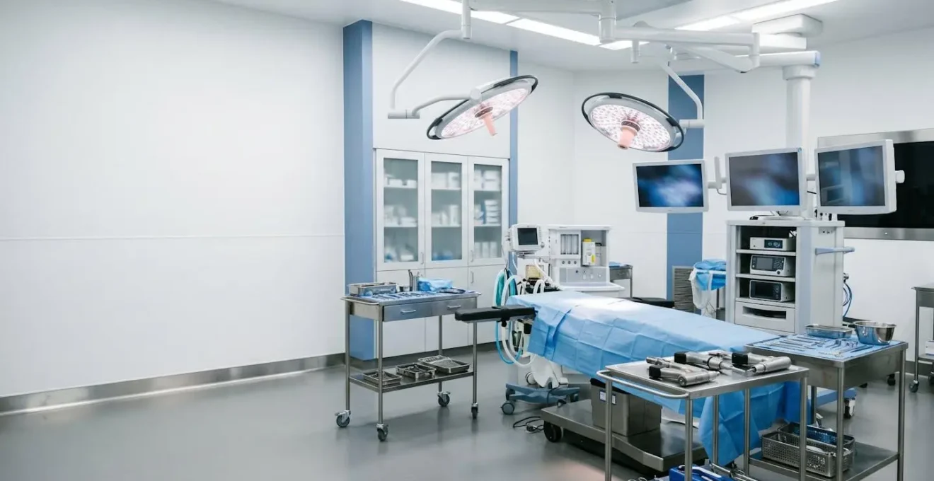 Salle d'opération moderne pour chirurgie orthopédique avec équipement médical de pointe