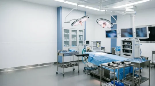 Salle d'opération moderne pour chirurgie orthopédique avec équipement médical de pointe
