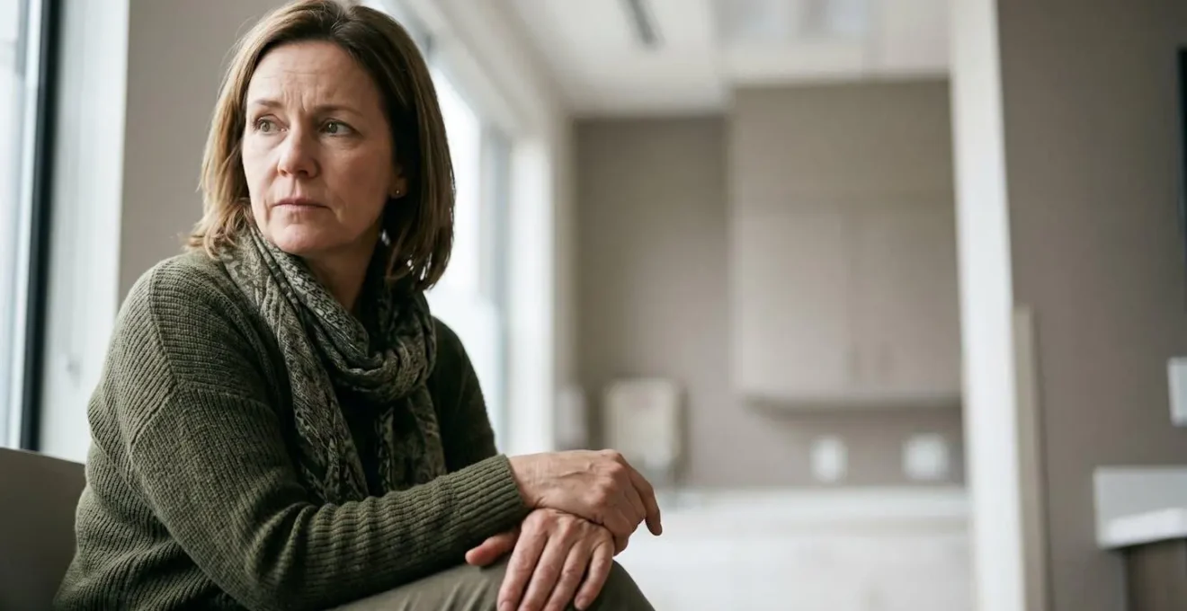 Patient réfléchissant au choix de son médecin dans un environnement médical moderne