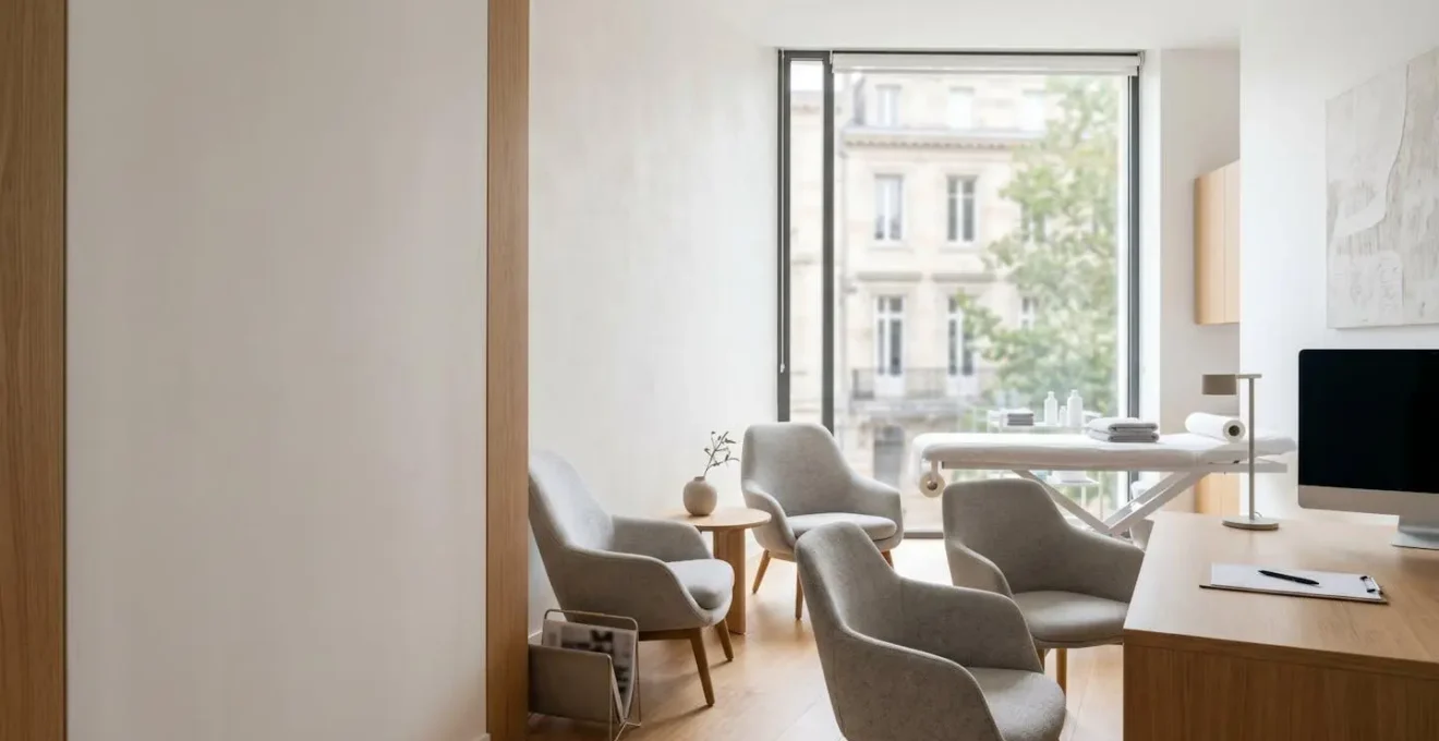 Environnement professionnel d'un cabinet médical privé moderne en France
