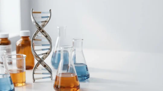 Vue conceptuelle de la médecine de précision illustrant l'approche personnalisée des traitements ciblés en oncologie