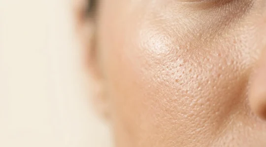 Peau radieuse illustrant le processus de régénération cellulaire et de renouvellement